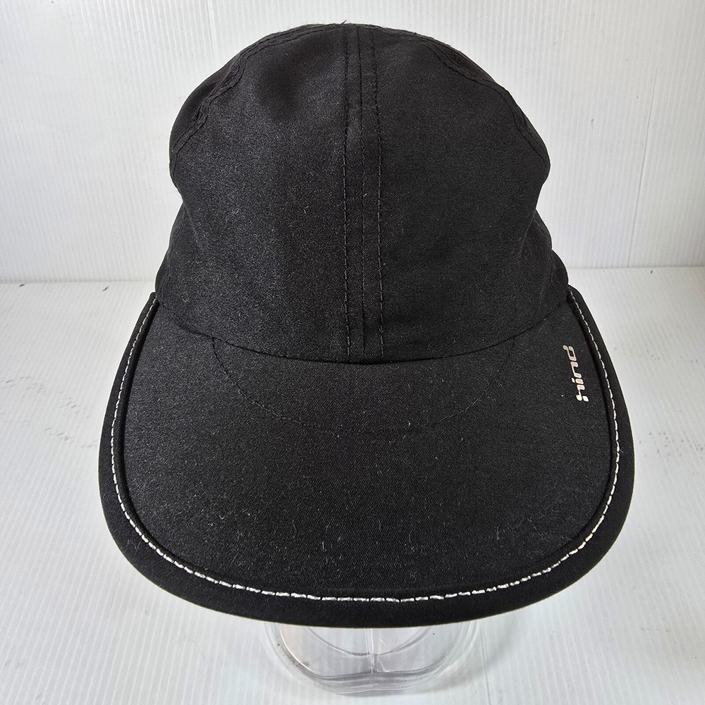 Hind Featherlight Runners Hat Cap Strapback Black Adjustable 6 Panel Breathable