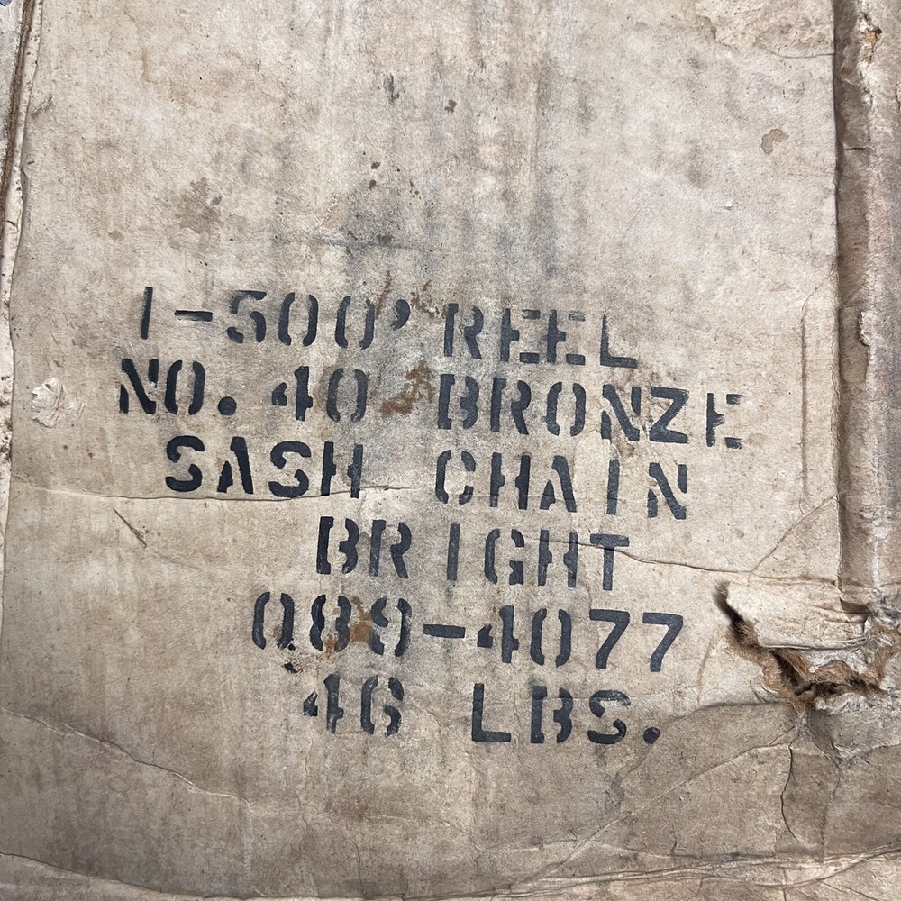 Solid Bronze Sash Chain 500 Feet #40 Bright 089-4077 (44 lbs.)