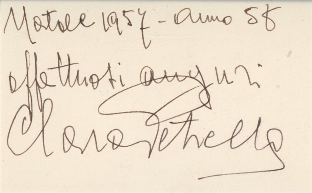 Clara Petrella- Signed Calling Card