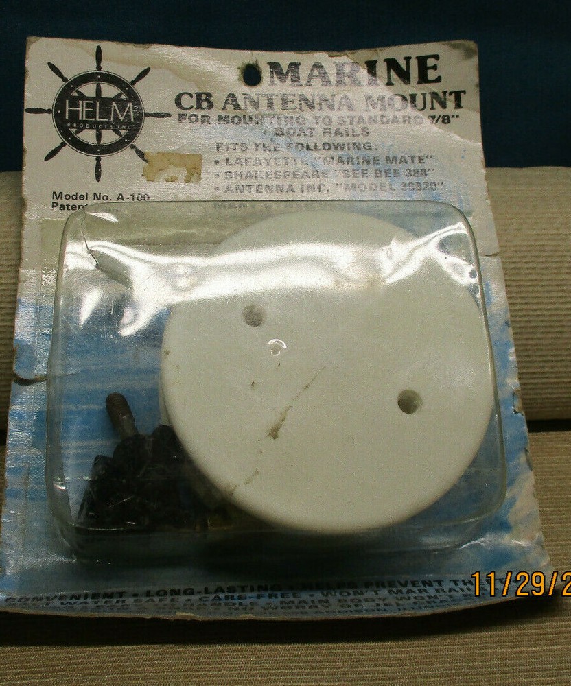 MARINE CB ANTENNA MOUNT #A-100 HELM PRODUCTS