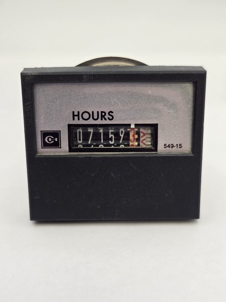 Krompton 549-15 Elapsed Time Meter Panel Mount 120V Hours