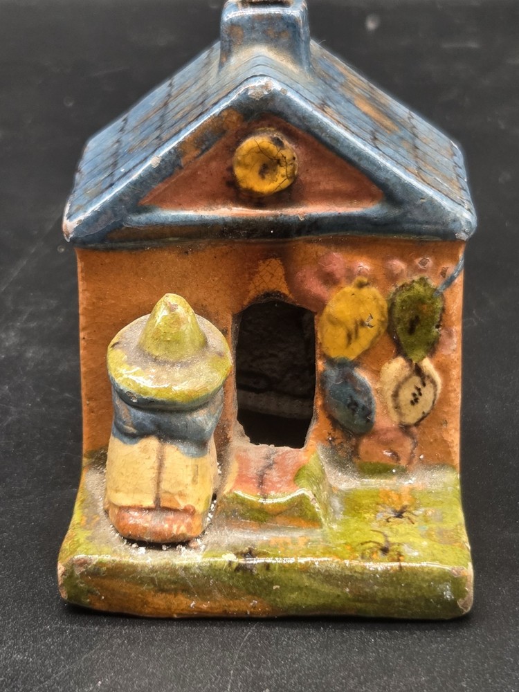 Vintage Incense Smoke House Ceramic Sleeping Man