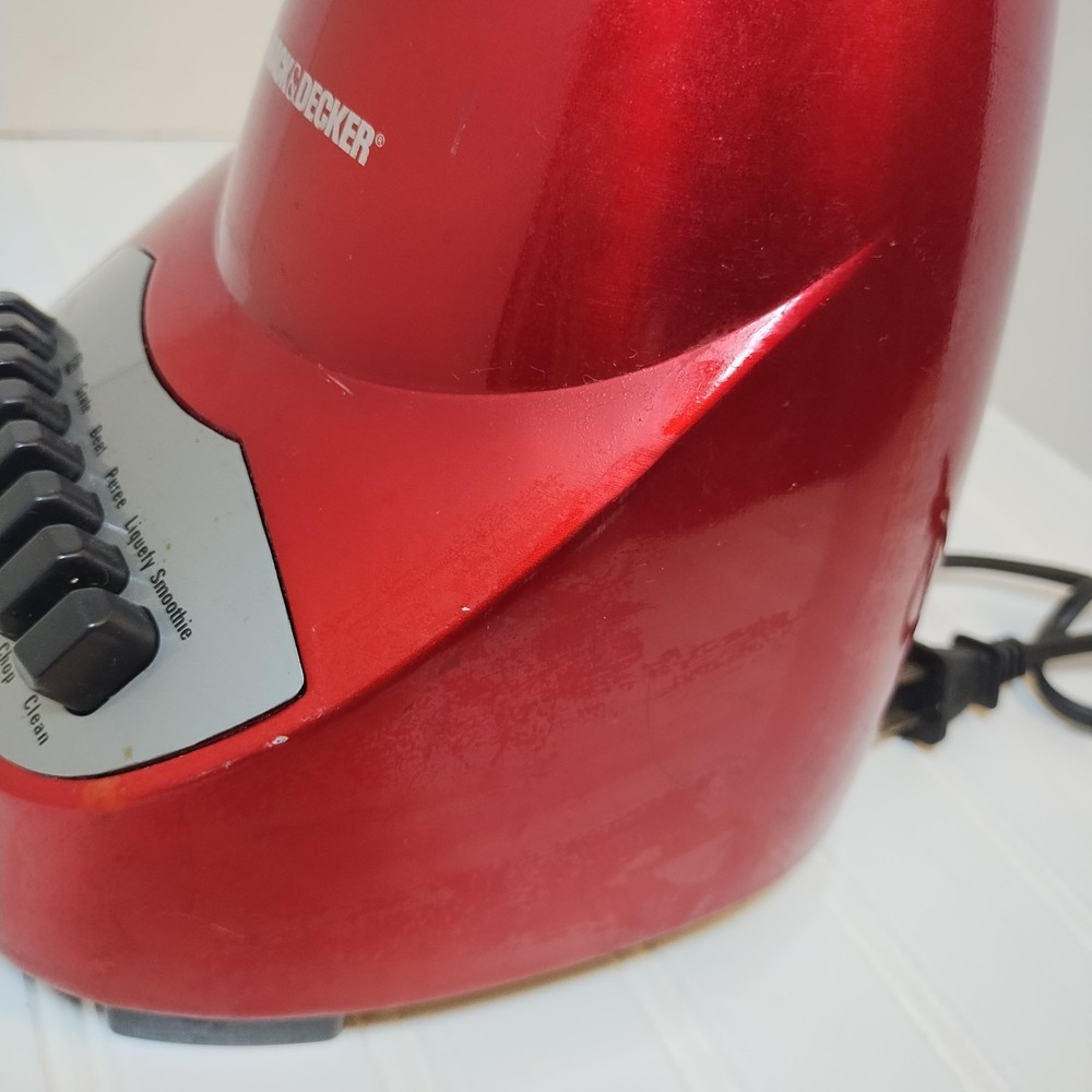 Black & Decker Red Blender Model BL2020R 10 Speed 48 Oz Pitcher Tested & Working