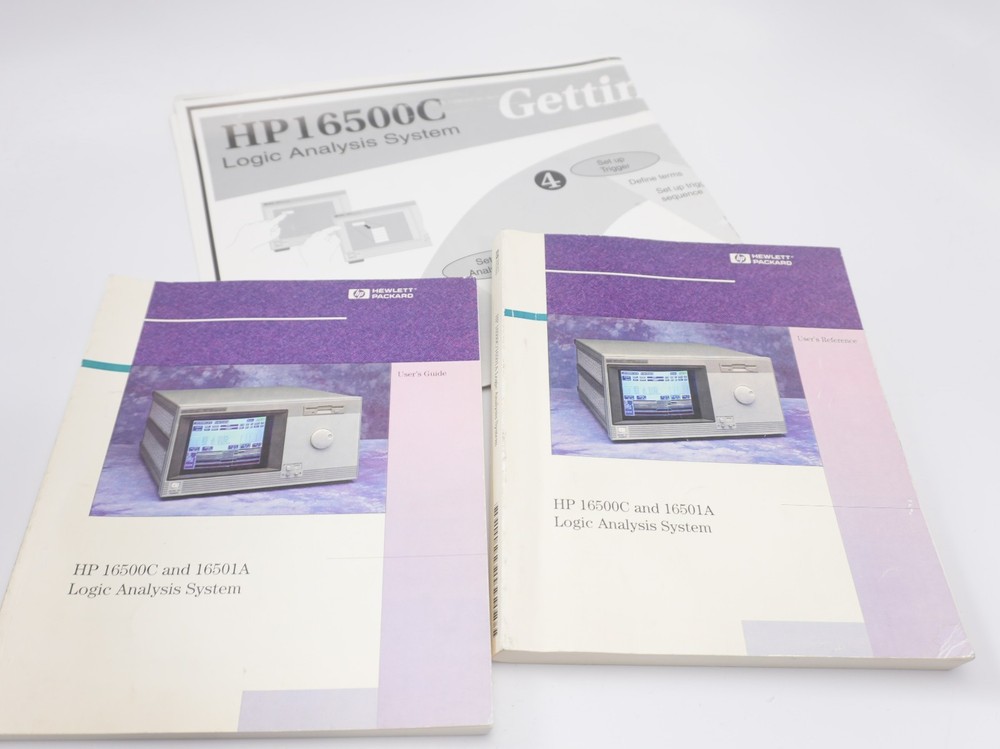 HP 16500C Logic Analyzer Mainframe Tested Disks Manuals Cables No Modules