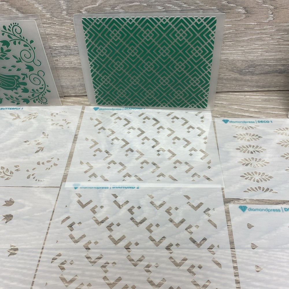 Diamond Press Playful Patterns Embossing and Stencil Kit 852096