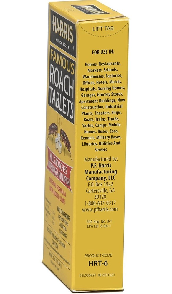 Harris Roach Tablet Insect Killer With Lure, (60z, 145 Tablets)