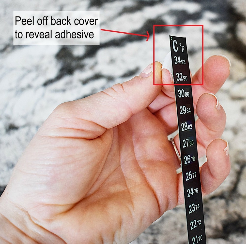 2 Pack Adhesive Thermometer Strips Fermentation - Kombucha, Wine, Beer. Aquarium