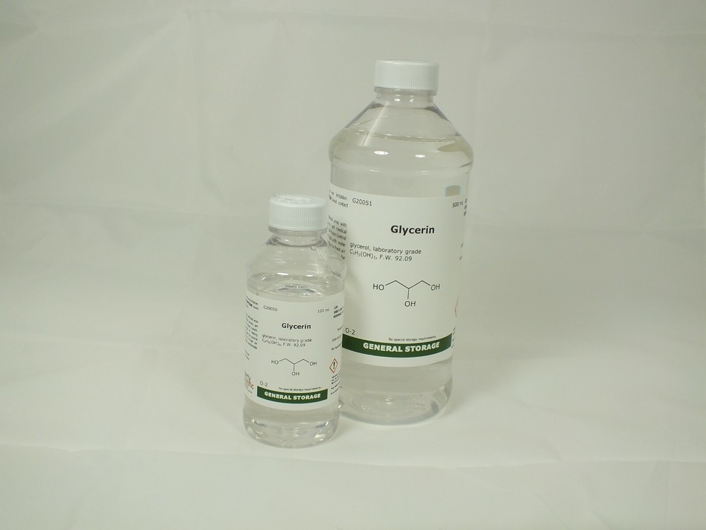 Glycerin, laboratory grade, 100-500 ml