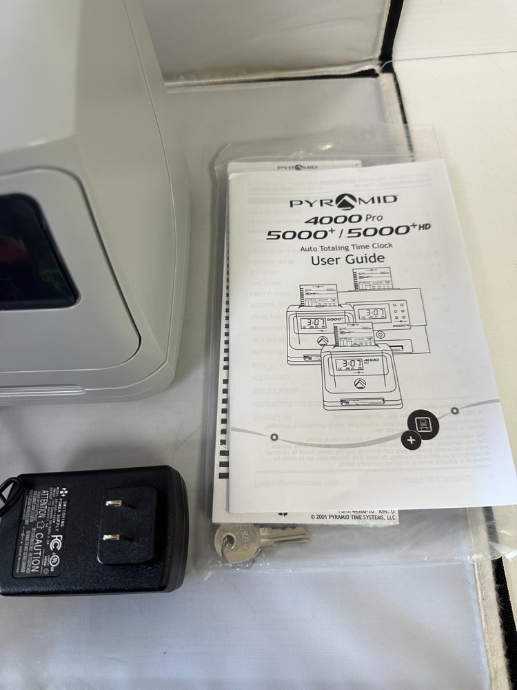 Pyramid Time Systems Model 4000 Auto Totaling Time Clock - 50 Employees