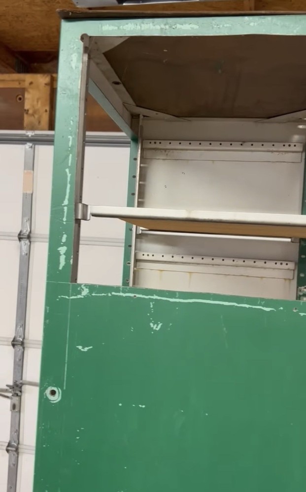 Vintage Metal Chippy Rolling Stand