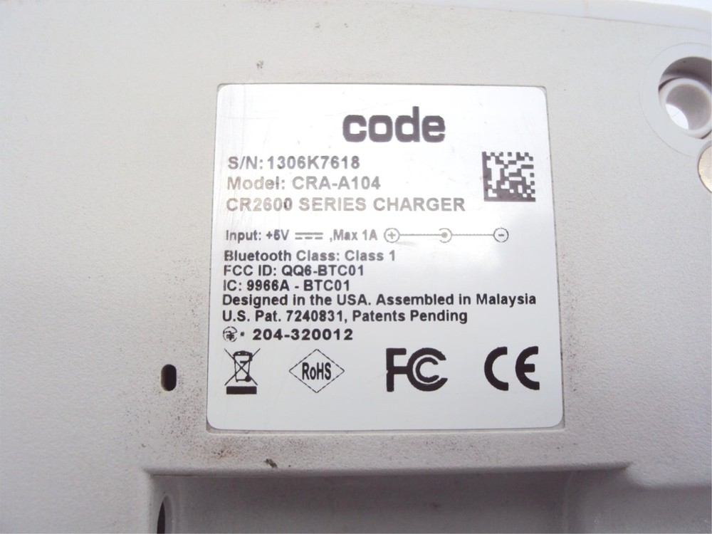 Code CR2612-02 Bluetooth Wireless Barcode Scanner w/ USB Dock