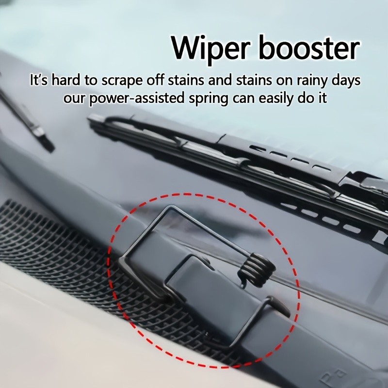 Windshield Wiper Arm Pressure Spring Booster Kit - 2PCS for Enhanced Performance