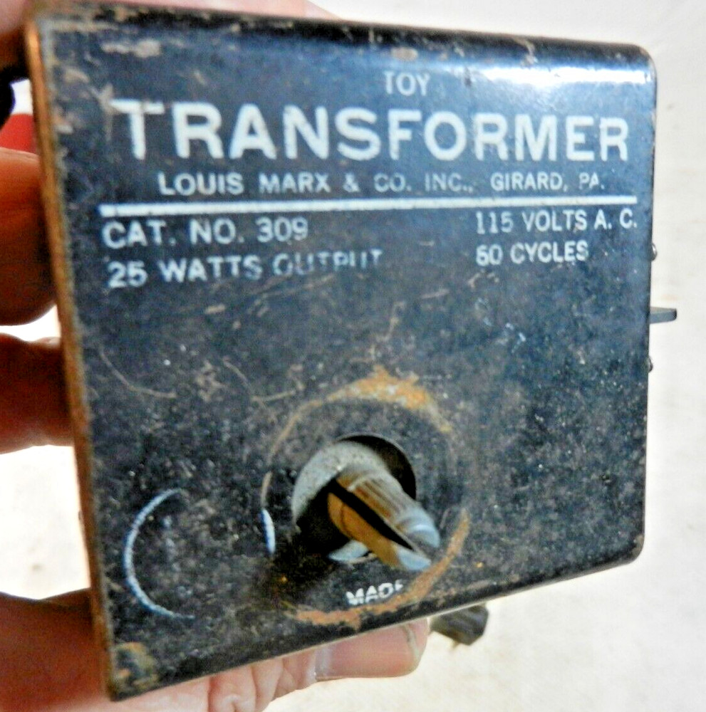 Marx 309 Vintage Transformer 25-Watt--Untested Needs Control Knob