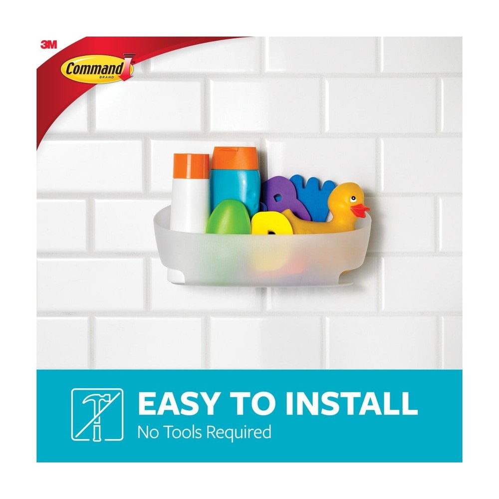 Command with Water-Resistant Strips, Frosted