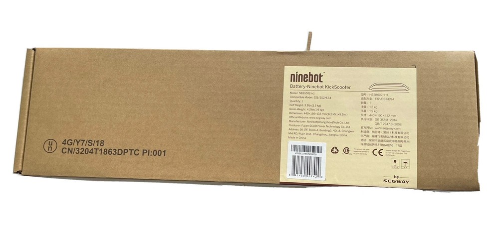 Segway Ninebot External Battery Pack For Electric Kick Scooters - Black