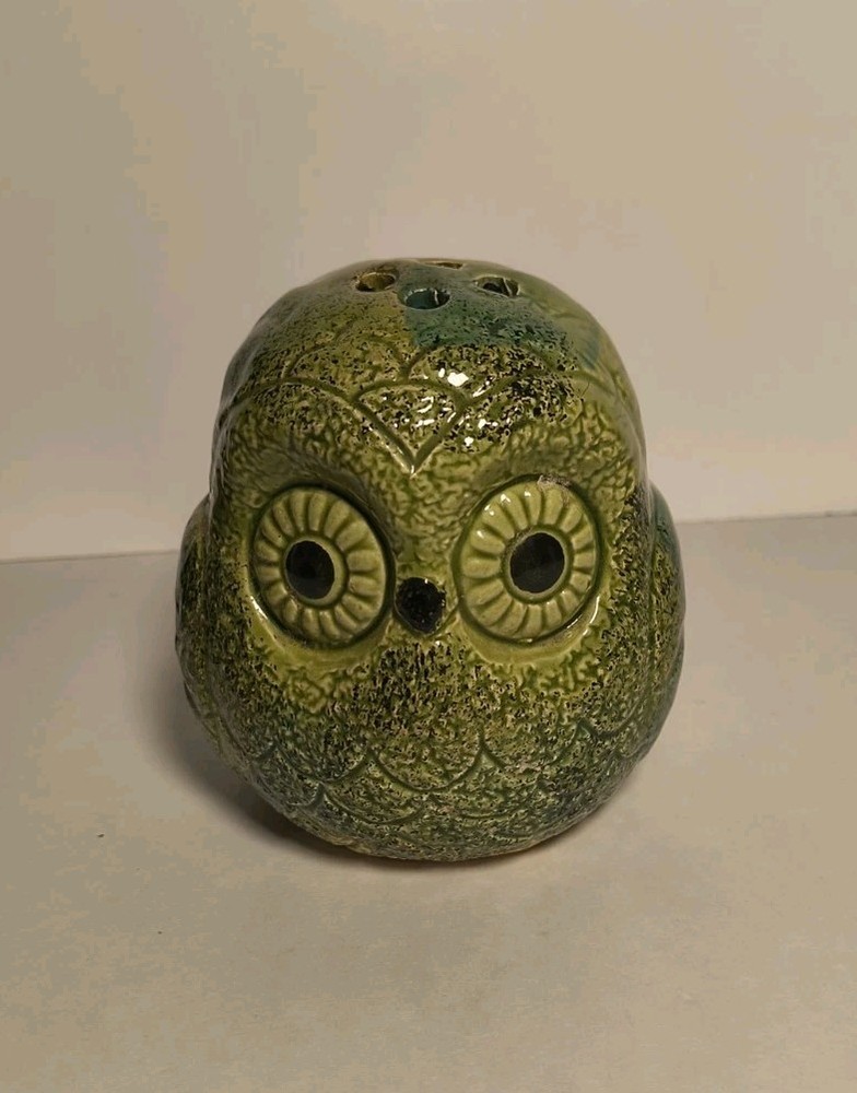Vintage Green Owl Incense Burner