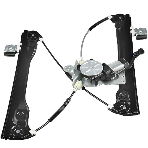 NPAUTO Front Right Passenger Side Power Window Regulator with (2-Pin Motor)