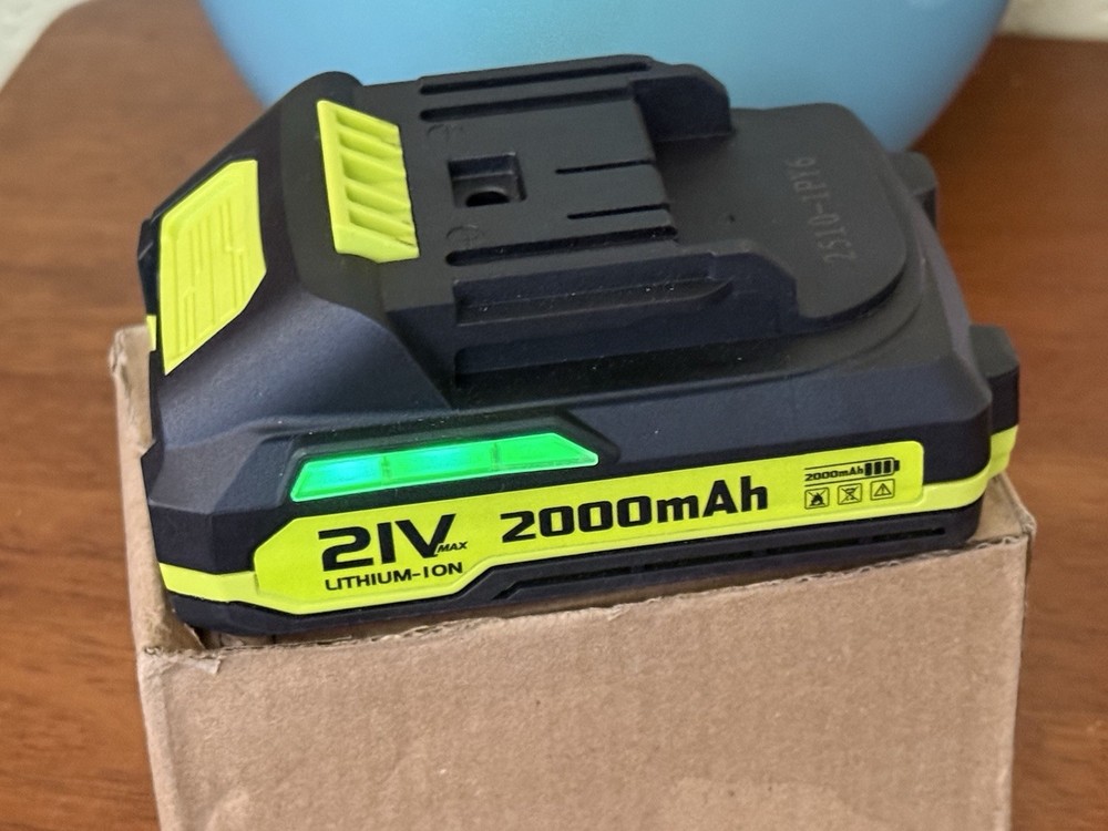21V, 2.0Ah Lithium Ion, Replacement Battery for Cordless Leaf Blower