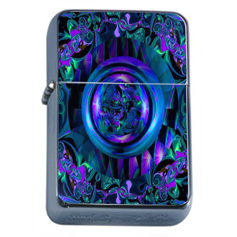 Abstract Art Em16 Flip Top Oil Lighter Windproof