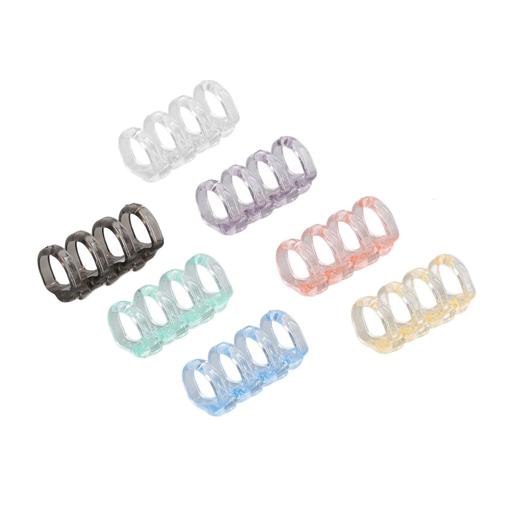 70PCS 4 Hole Binding Spines Plastic Split Loose Leaf Rings Multiple Colors