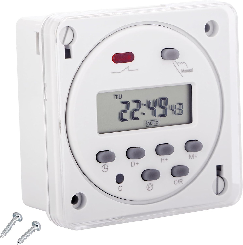 Timer Switch, CN101A, DC/AC 24V 16Amp, Digital LCD Power Programmable Timer Time