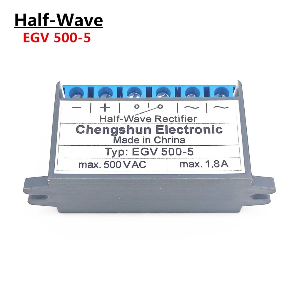Type: EGV 500-5 max. 500V AC max. 1,8A Half-Wave Rectifier