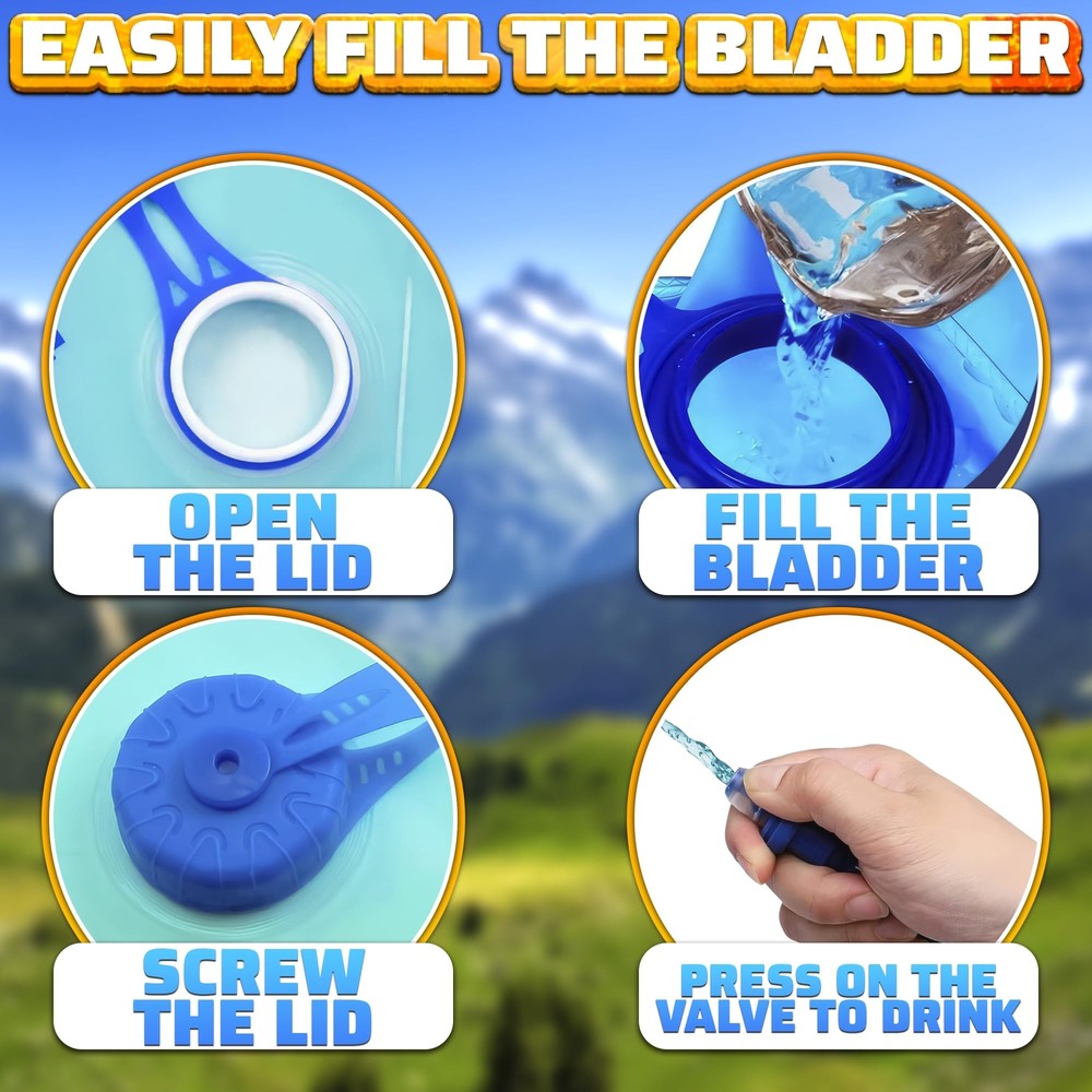 Water Bladder For Hiking Backpack Hydration Bladder Leak Proof Drink Bottles Wat