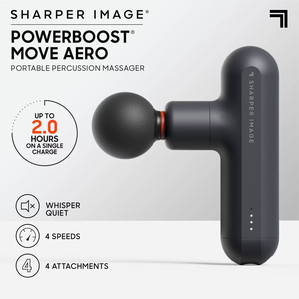Sharper Image Powerboost Move Portable Percussion Body Massager - Aero