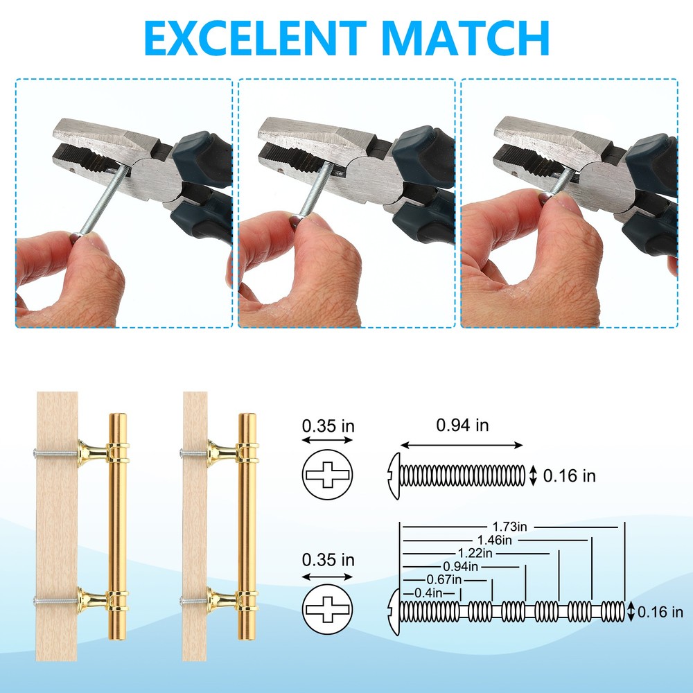 5 Pack Kitchen Cabinet Handles Gold Drawer Pulls Drawer Handles