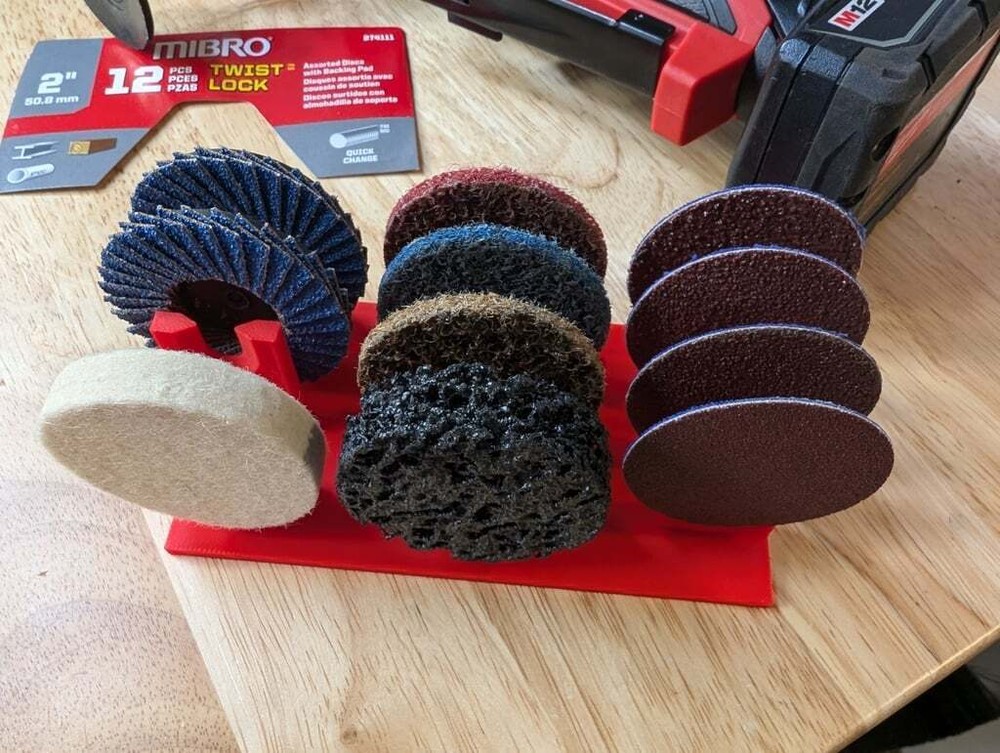 Wall Mountable Organizer Holding Rack for 2 Inch Roloc Sanding Discs Tools