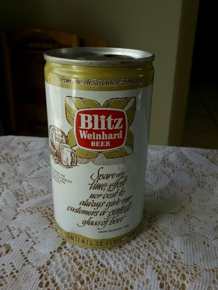 BLITZ WEINHARD BEER CAN * 5 CENT REFUND IN OREGON * BUTTON TOP *