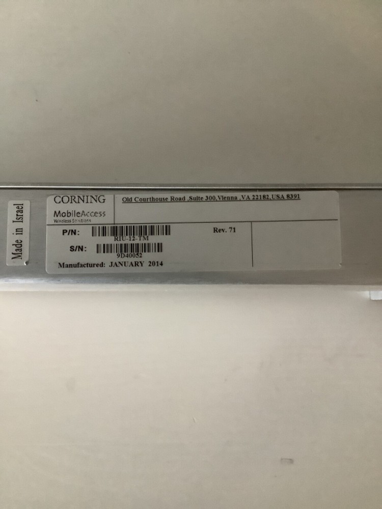 Corning MobileAccess RIU-12-TM RF Termination Module