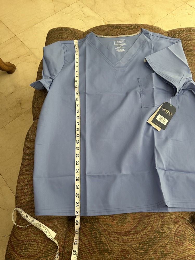Cherokee unisex blue two piece uniform set, size 2XL