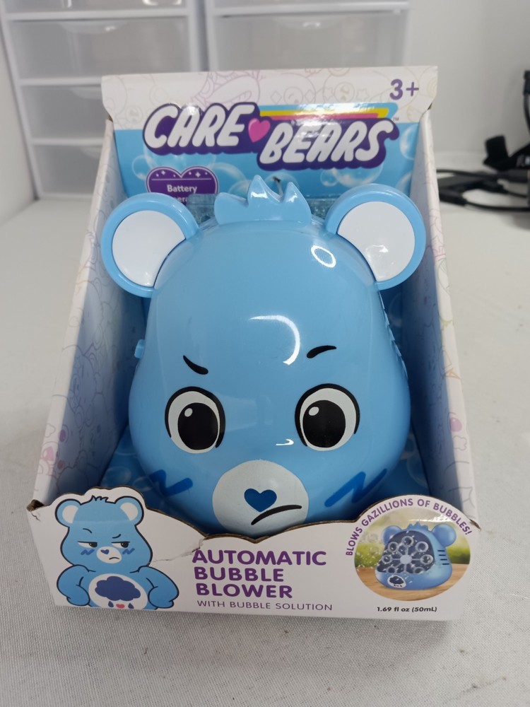 Care Bears Grumpy Bear Automatic Bubble Machine – Includes Bubble Solution