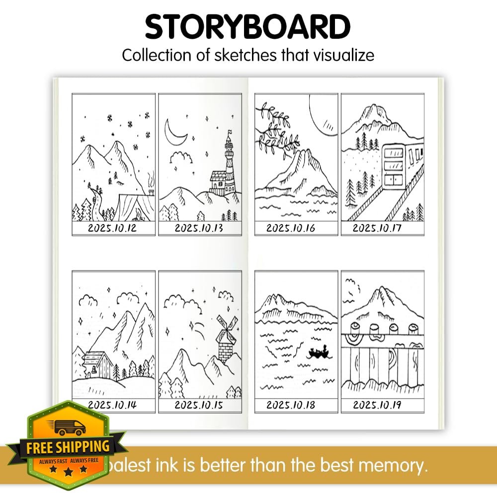 Pocket Planner Notebook Storyboard Refills 30 Sheets