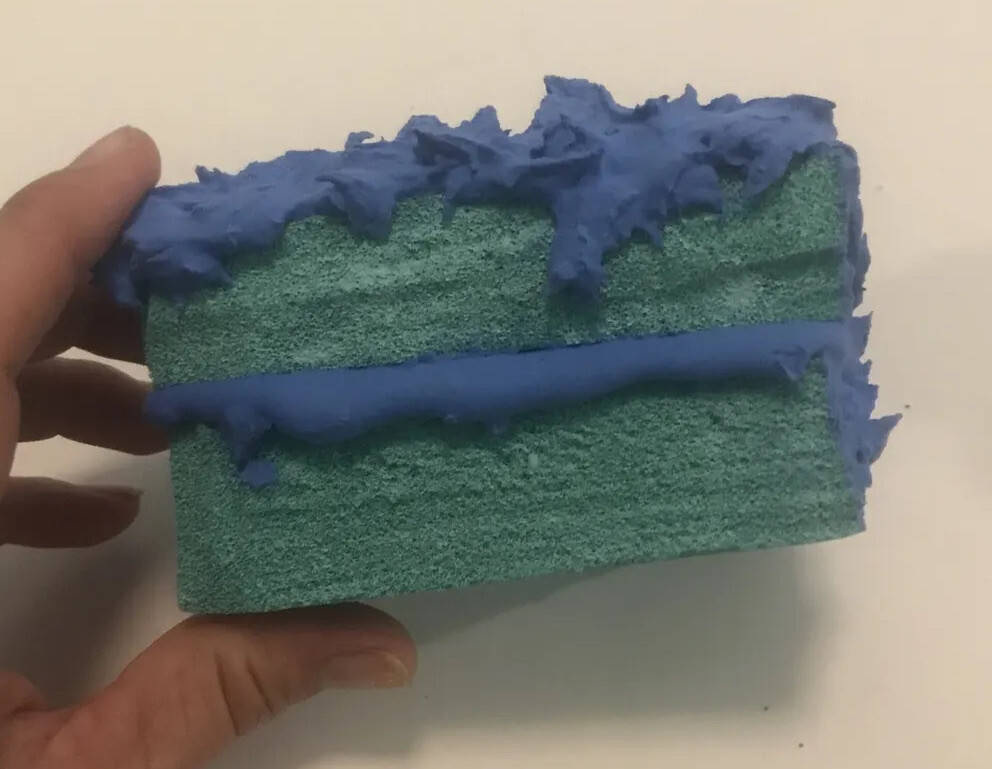 Fake Slice/Piece Rainbow Unicorn Cake Prop Decoration