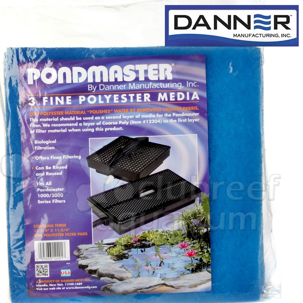 Pondmaster Supreme Carbon/Foam/Coarse/Poly Pond Filter 1000/2000 Pad 12" Square