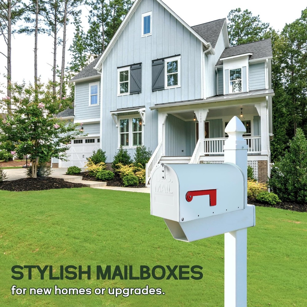 Mail Boxes for House Outside, RAINHOL White Mailboxes Standard,