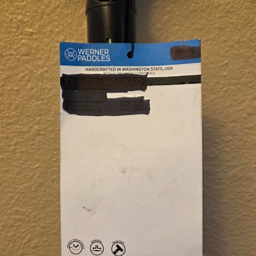 Werner Zen 85 Adjustable SUP Paddle with Leverlock System &Small Diameter Shaft