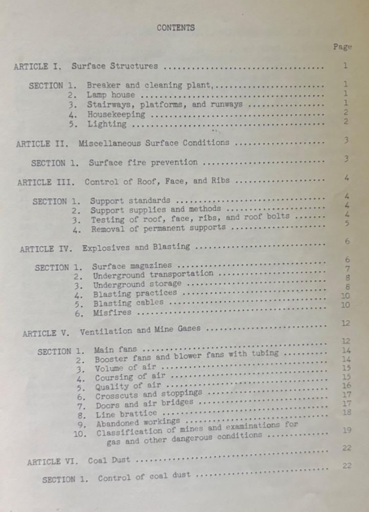 1953 Mine Safety Code + Markson Coal Co. Miner Photo – Anthracite History