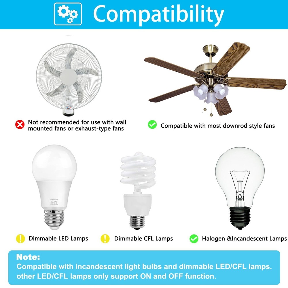 Ceiling Fan Remote Control Kit with Up Down Light, Replacement for Hampton Bay