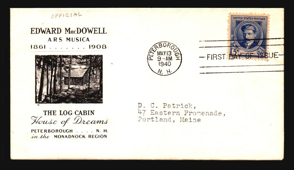 US SC# 882 FDC / Black Log Cabin Cachet / Single - Z20782