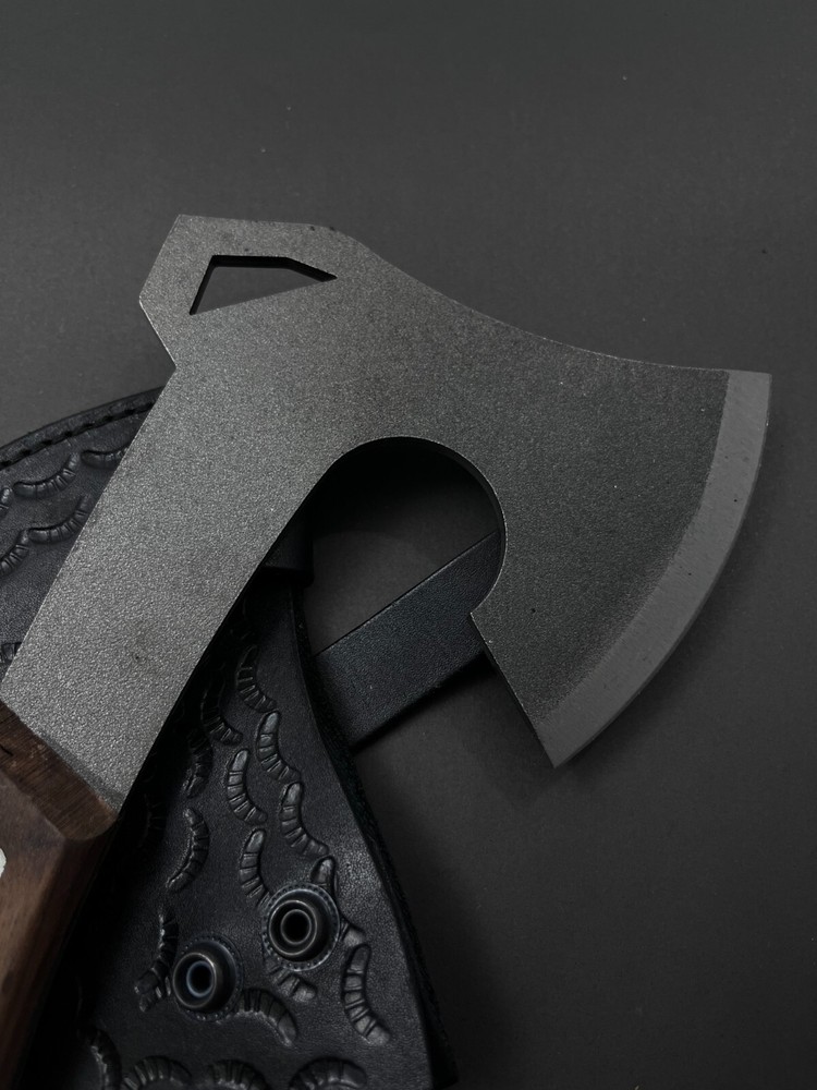 Handmade Camping Hatchet with Leather Sheath