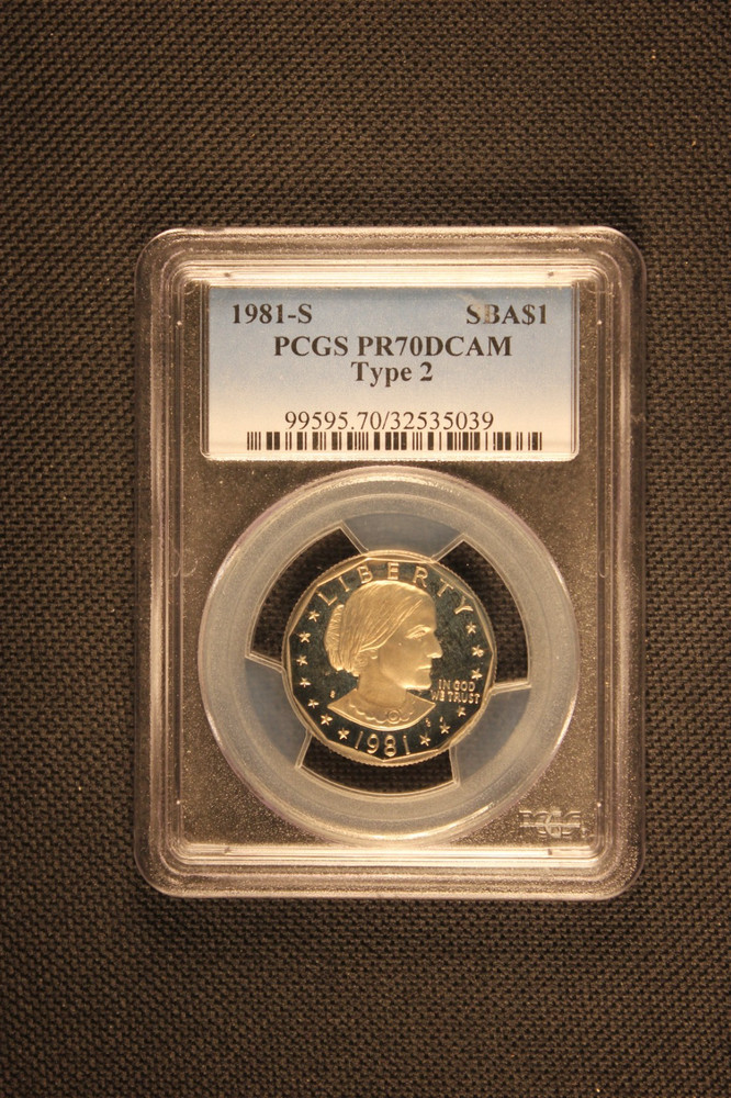 1981-S Type 2 PCGS PR70 DCAM SUSAN B ANTHONY DOLLAR