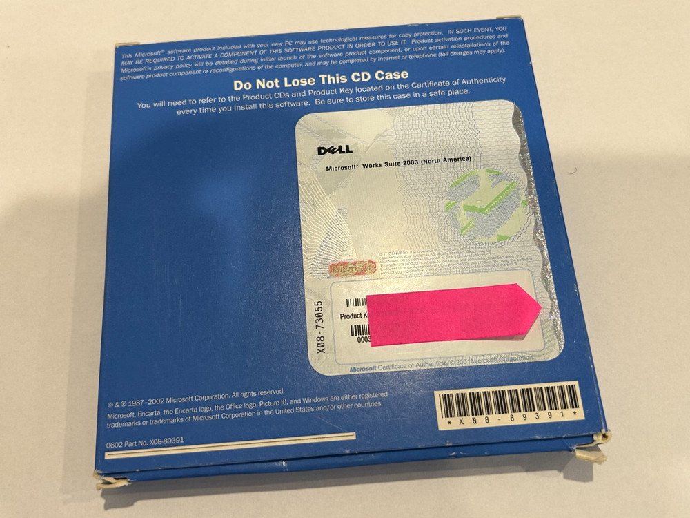 Microsoft Works Suite 2003 Software CD - Comes With Product Key