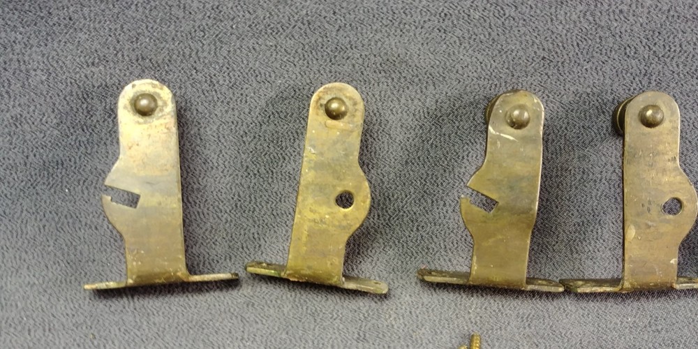 12 Brass Look Inside Curtain Rod Barrel Bracket Spring Surface Mount Hardware
