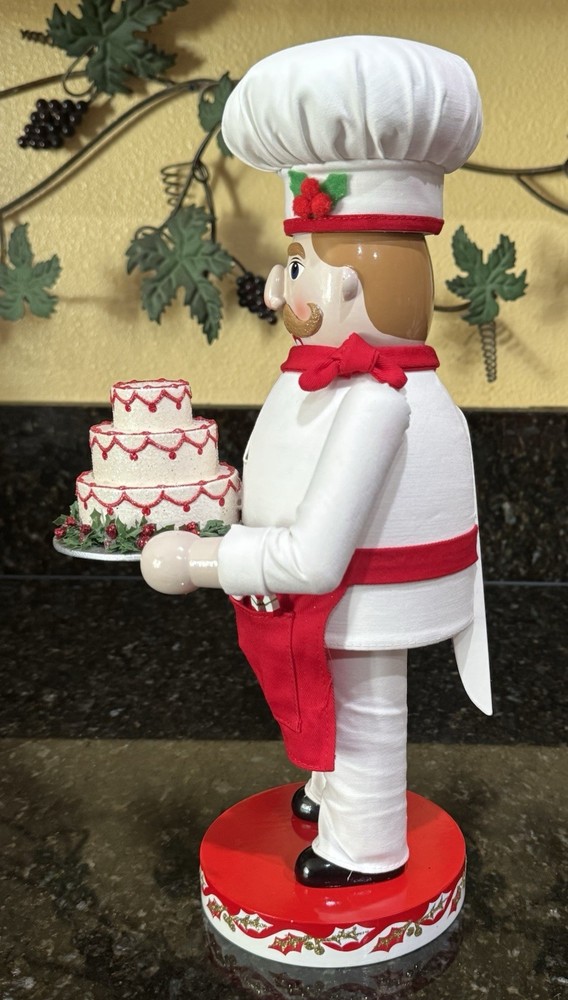 Nutcracker Village 2005 Wooden BAKER Nutcracker 14” tall. No Box