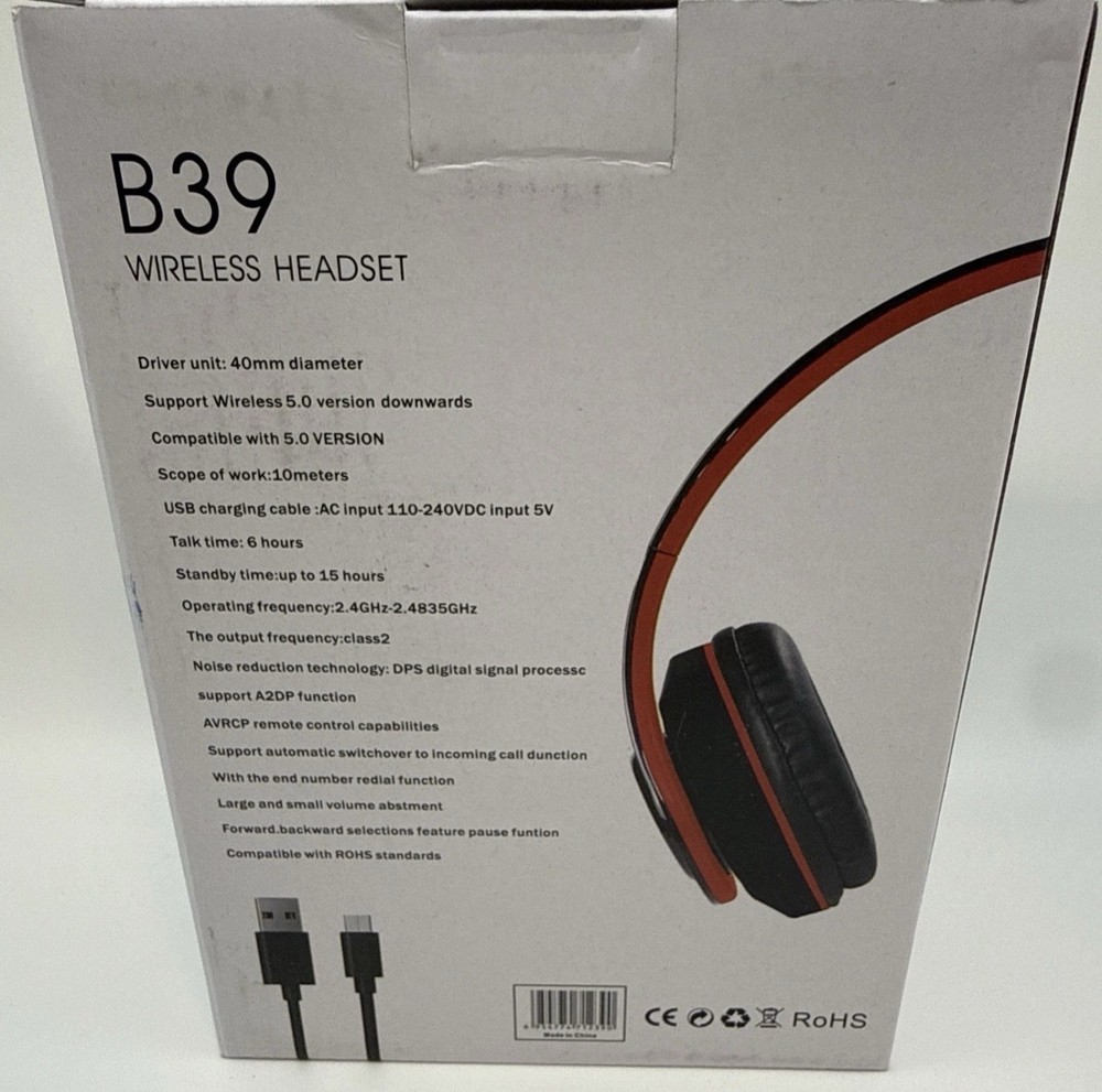 B39 Bluetooth Headphones Wireless Over Ear Foldable Stereo Noise Canceling Green