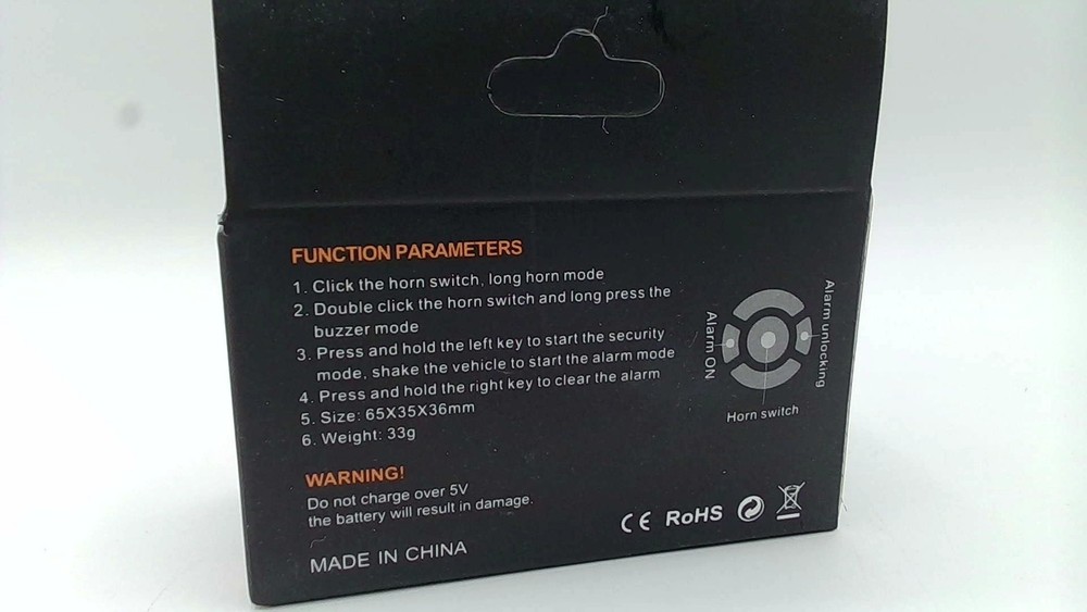 Bicycle Electronic Horn Loud Warning Sound USB Charging Black
