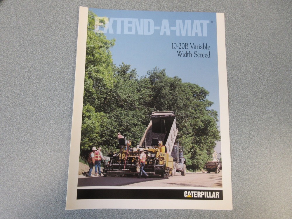 Caterpillar Extend-A-Mat Color Brochure 4 Page VG Condition